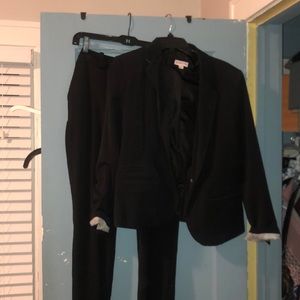 2 piece black suit